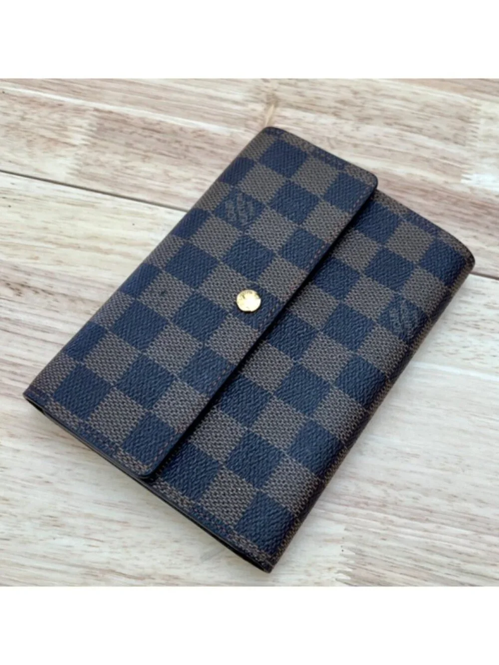 LOUIS VUITTON Tresor Etui Papier Trifold Wallet Damier Leather